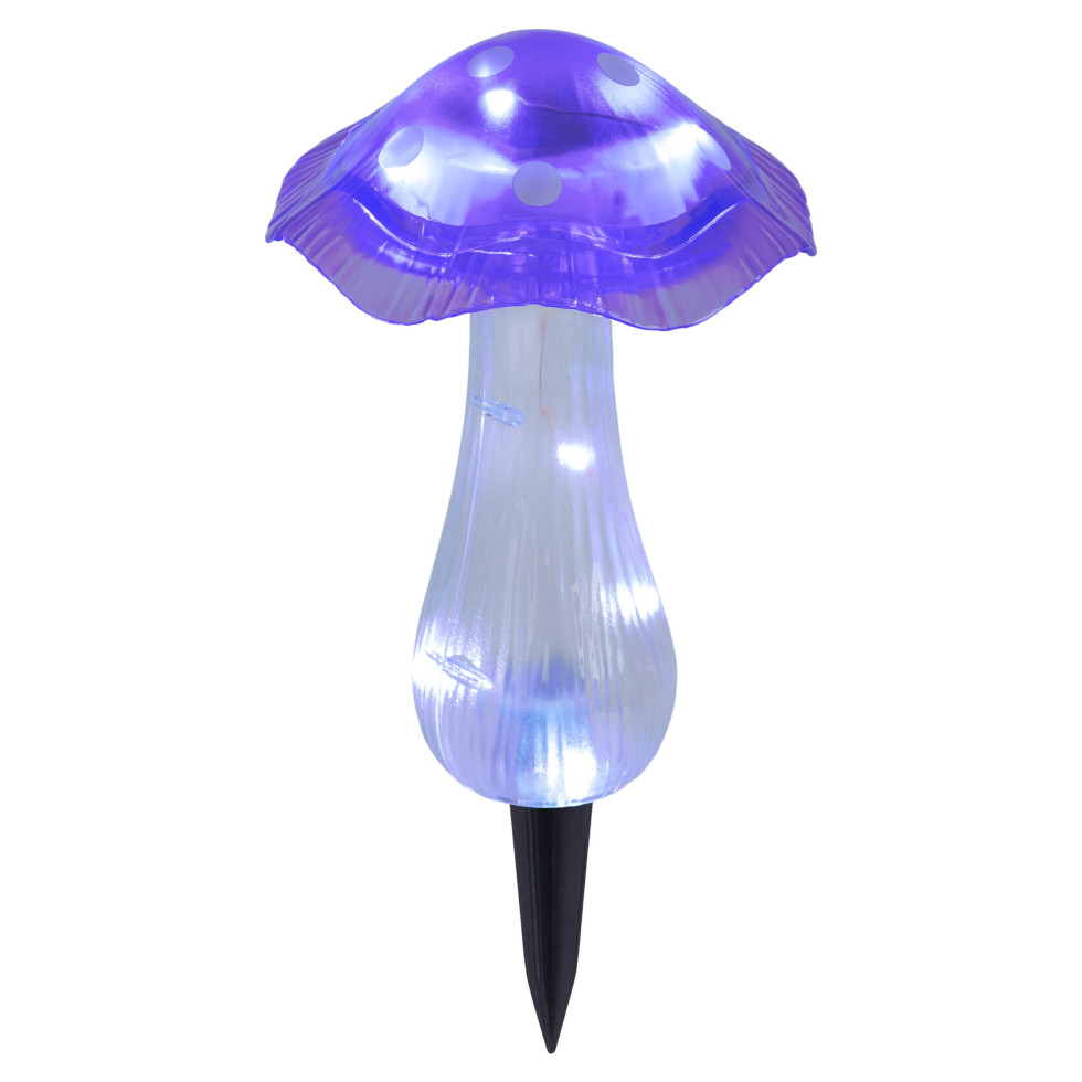 Light & More LED Solarleuchte Pilz lila
