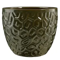 Mica Decorations Übertopf Peto Ton dunkelgrün Ø 37 x 32 cm