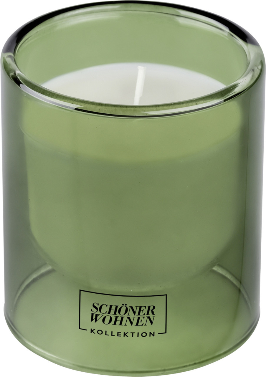 Schöner Wohnen Duftkerze im Glas S Basilico Mandarino Ø 7,5 x 8,5 cm