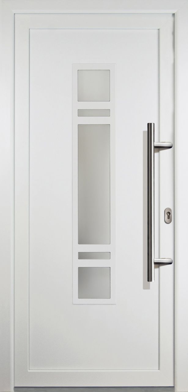 Meeth Haustür Signum Exclusiv PVC Modell 83 108 x 208 cm, DIN rechts, weiß