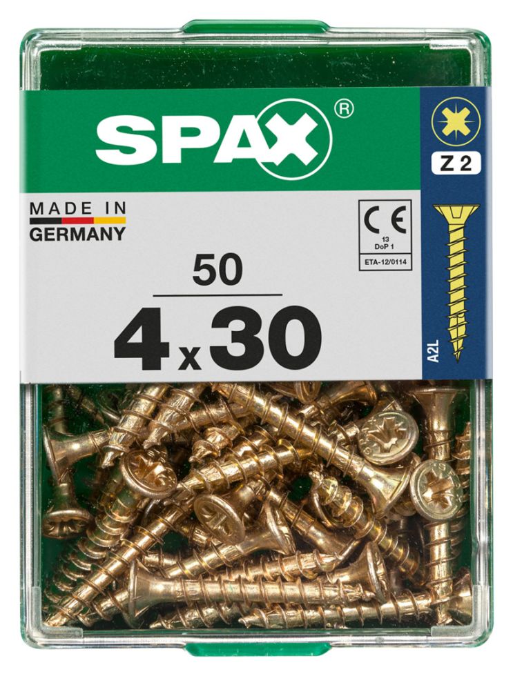 Spax Universalschrauben 4.0 x 30 mm PZ 2 - 50 Stk.