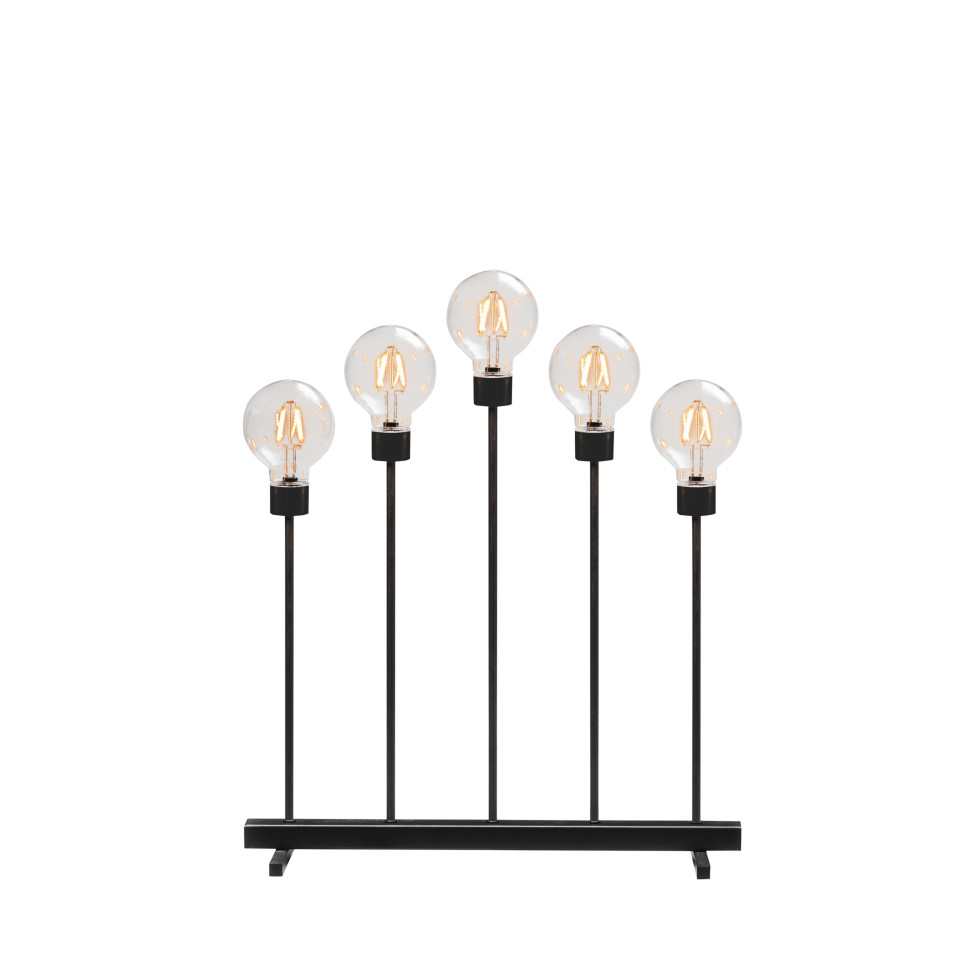 Konstsmide LED Leuchte gebogen dimmbar 5 runde Globes & 10 Dioden bernstein