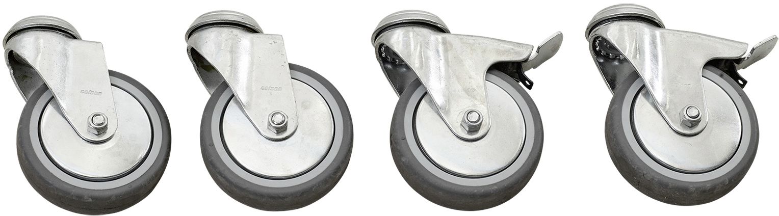 Plus Räder für Cubic Blumenkasten Räder Ø100 mm (4 Stck.) Verzinkt