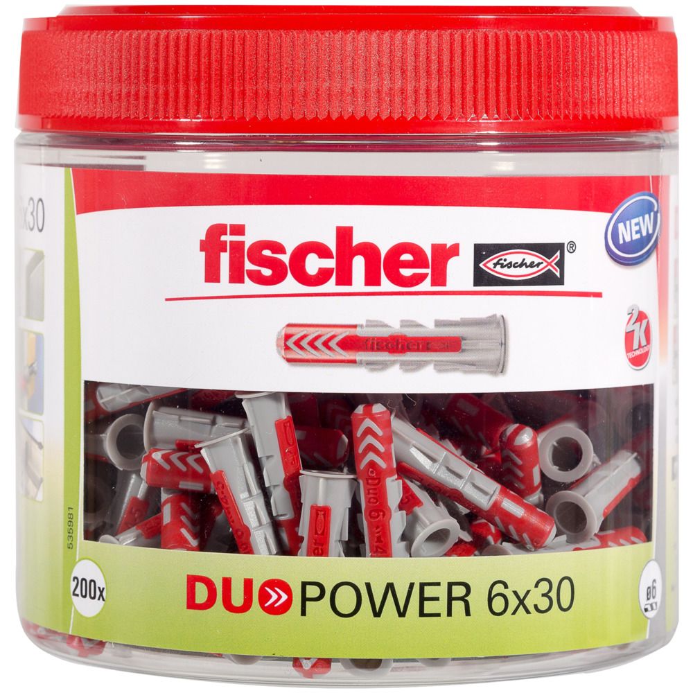 Fischer Dübel DuoPower 6.0 x 30 mm - 200 Stück