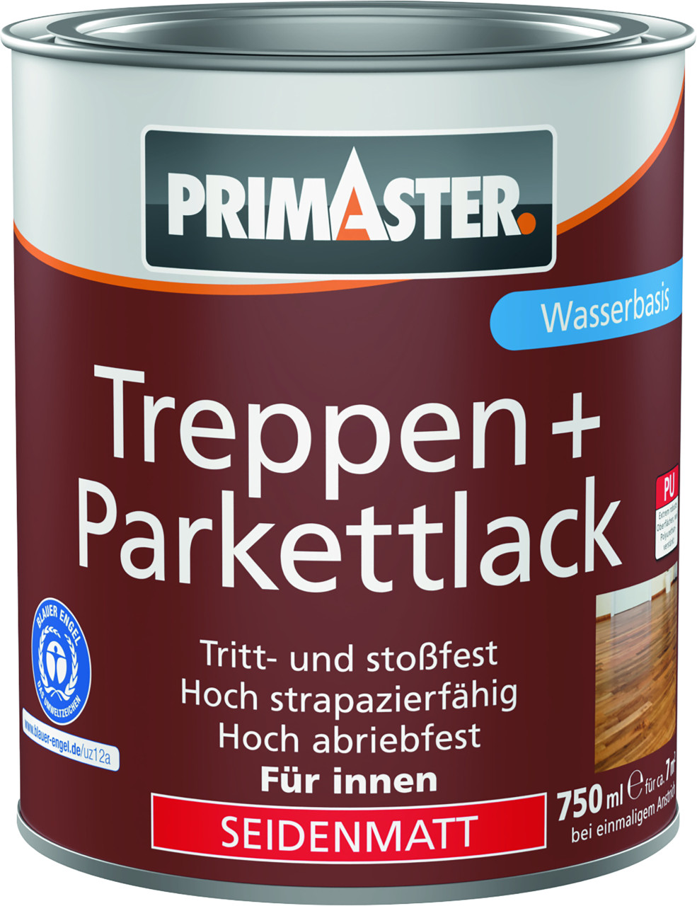 Primaster Treppen + Parkettlack farblos seidenmatt 750 ml