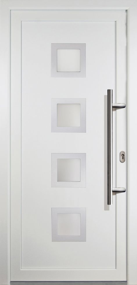 Meeth Haustür Signum Aluminium Modell 84 98 x 200 cm, DIN rechts, weiß