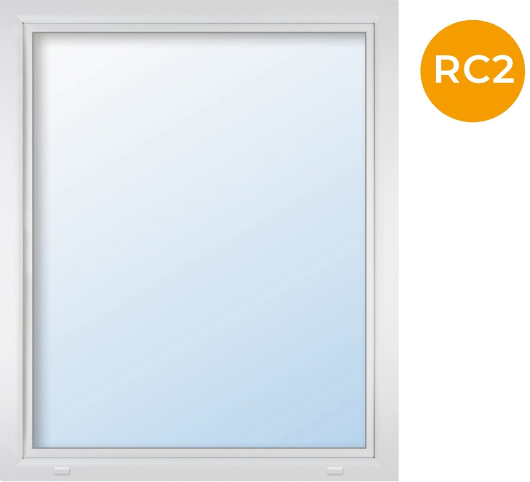 Meeth Kunststofffenster 120 x 90 cm 1-flg. Dreh-Kipp Links weiß RC 2 N