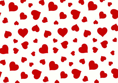 Geschenkpapier lovely rote Herzen 2 m