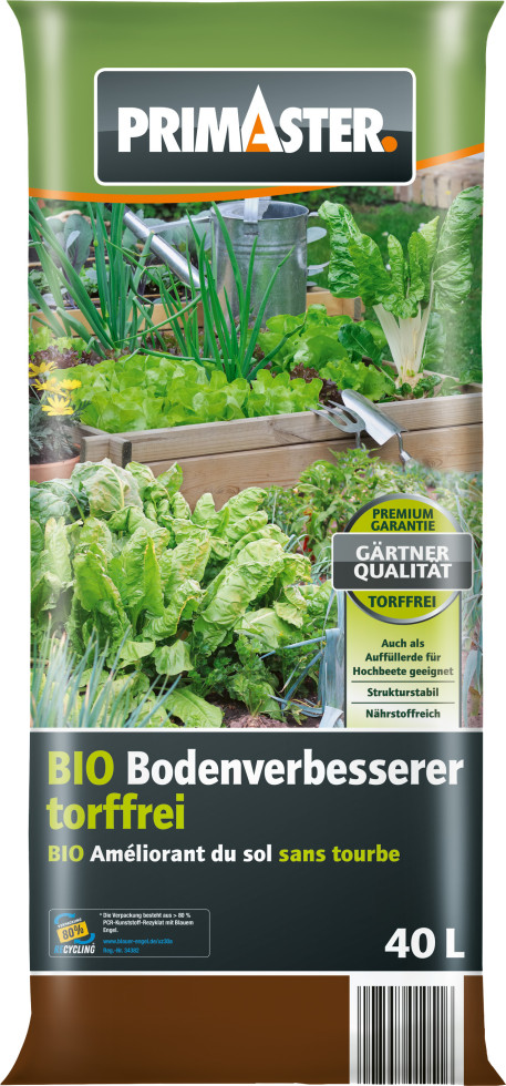 Primaster Bio Bodenverbesserer und Komposterde 40 L torffrei