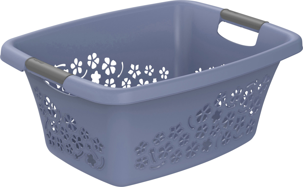 Rotho Wäschekorb Flowers 25 l horizon blue