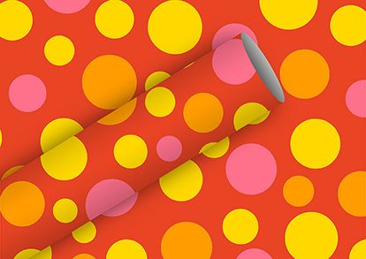 Braun & Company Geschenkpapier Bubbles rot 2 m x 70 cm