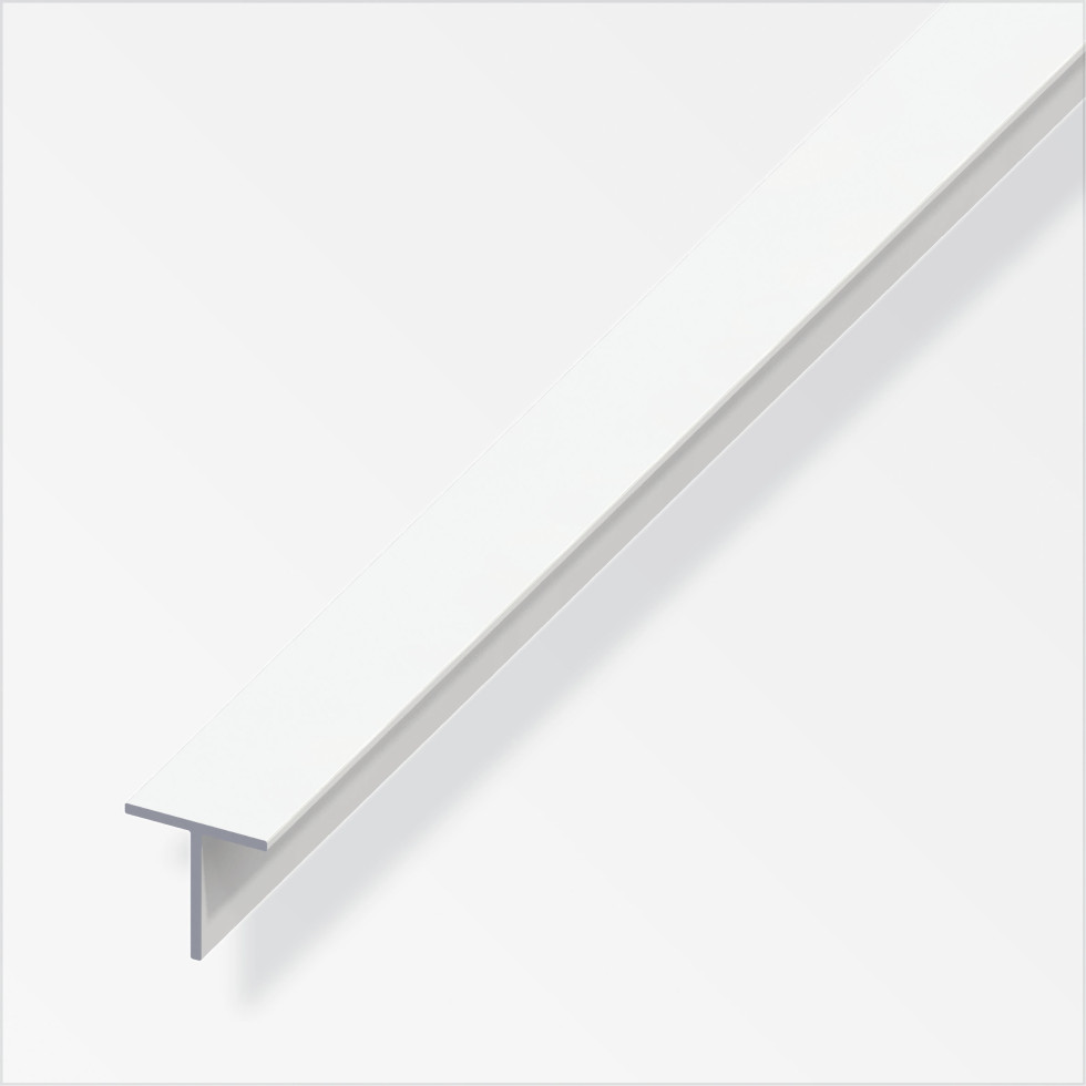 alfer Quadrat-T 2.5 m, 19.5 x 1.5 mm PVC (Kunststoff) glatt weiss