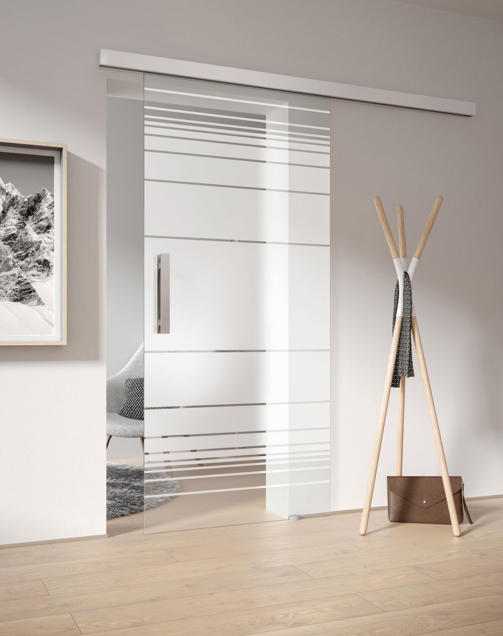 Ambiente Glas-Schiebetür Opal Dekor S 36/05 ESG, Klarglas