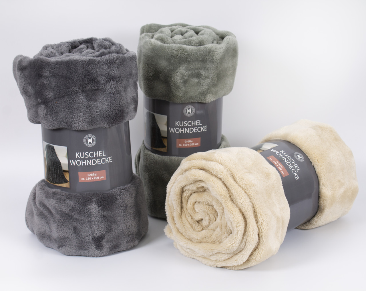 Fleecedecke Flanell Bubble 150 x 200 cm 3-fach sortiert