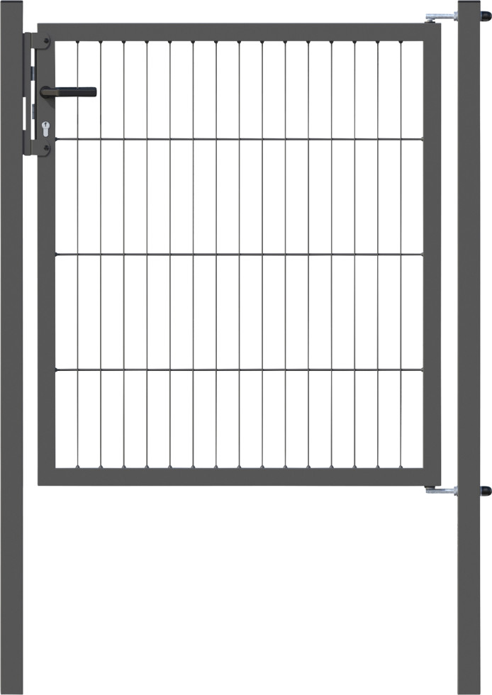 Stabgitter-Einzeltor anthrazit, 1000 x 1000 mm, zum Einbetonieren