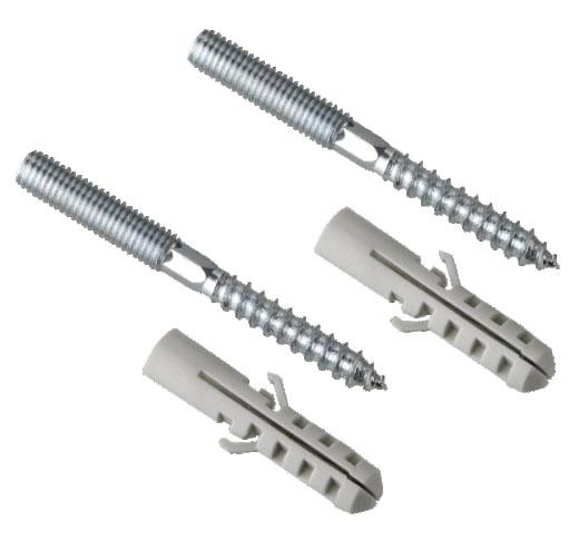 Cornat Stockschrauben inkl. Dübel M8 x 120 mm, 2 Stück