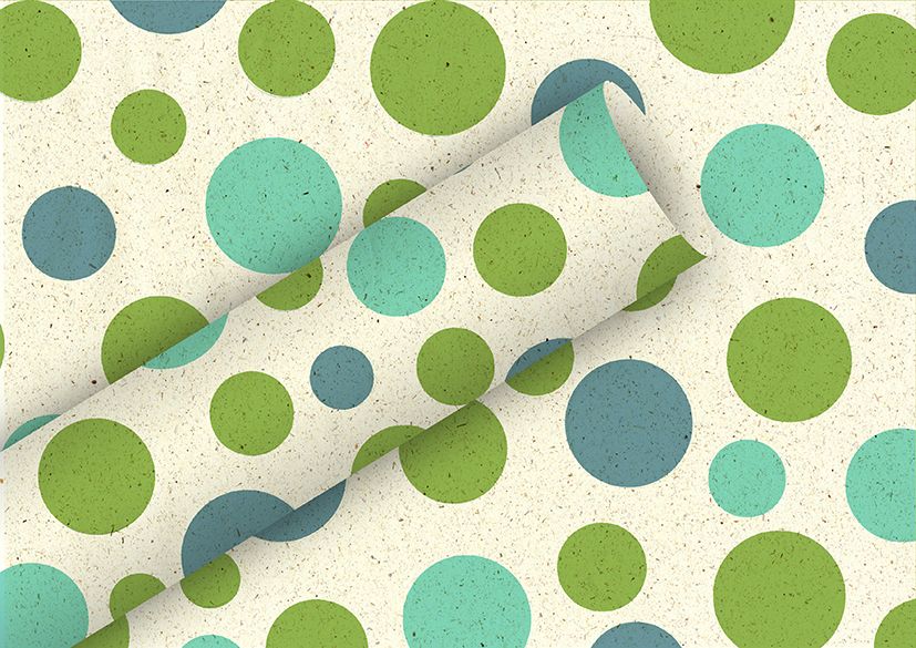 Braun & Company Geschenkpapier natur grün 1,5 m x 70 cm