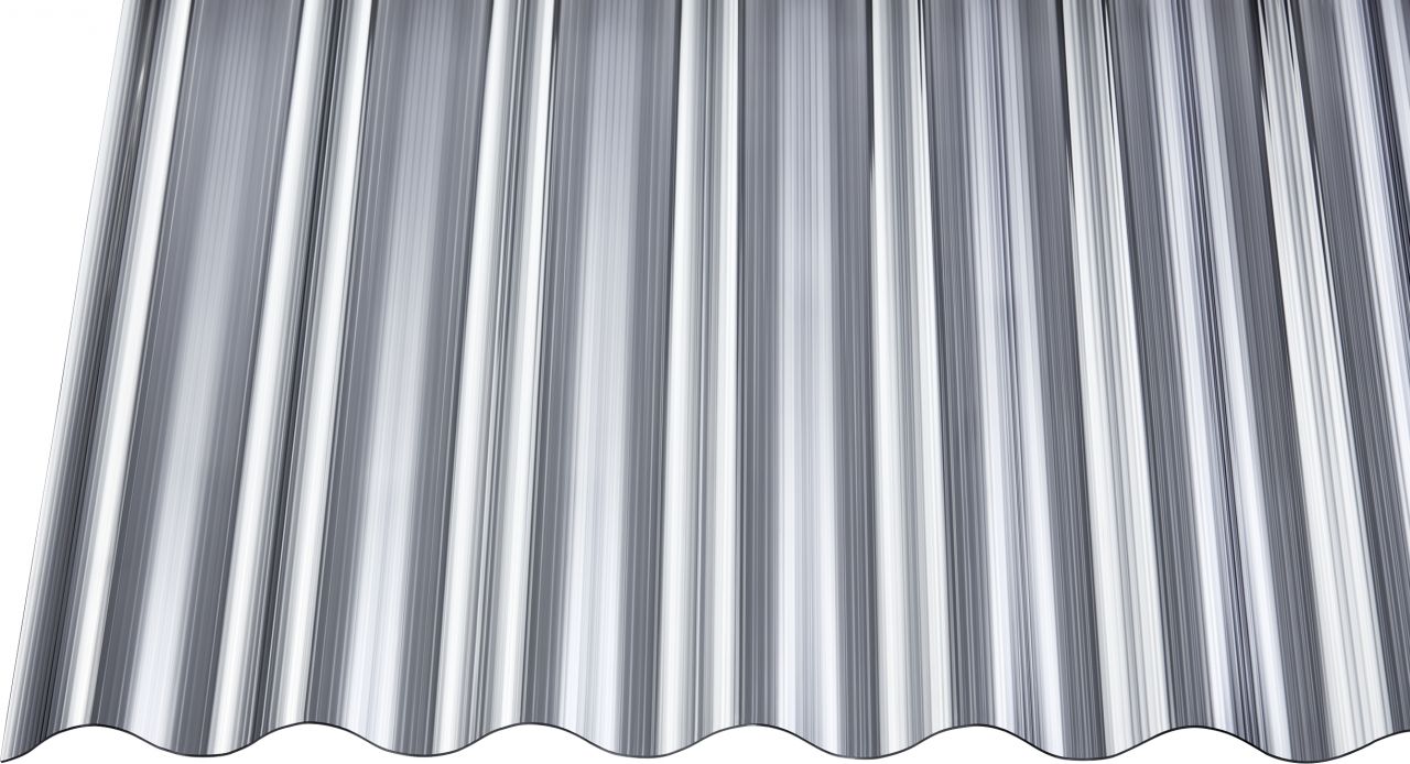 Gutta Polycarbonat-Wellplatte Sinus 76/18 200 x 90 cm 1,4 mm anthrazit