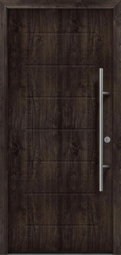 EcoStar Haustür ISOPRO Secur IPS 015 RC2 night oak 110 x 210 cm