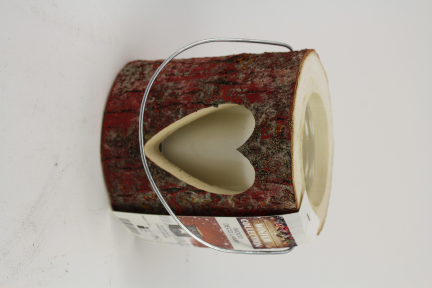 House of Rustic Holzlaterne rot Herz Motiv Ø 13 x 15 cm