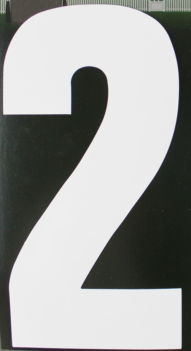 Conacord Reflektierende Klebezahl 2 weiß 170 mm