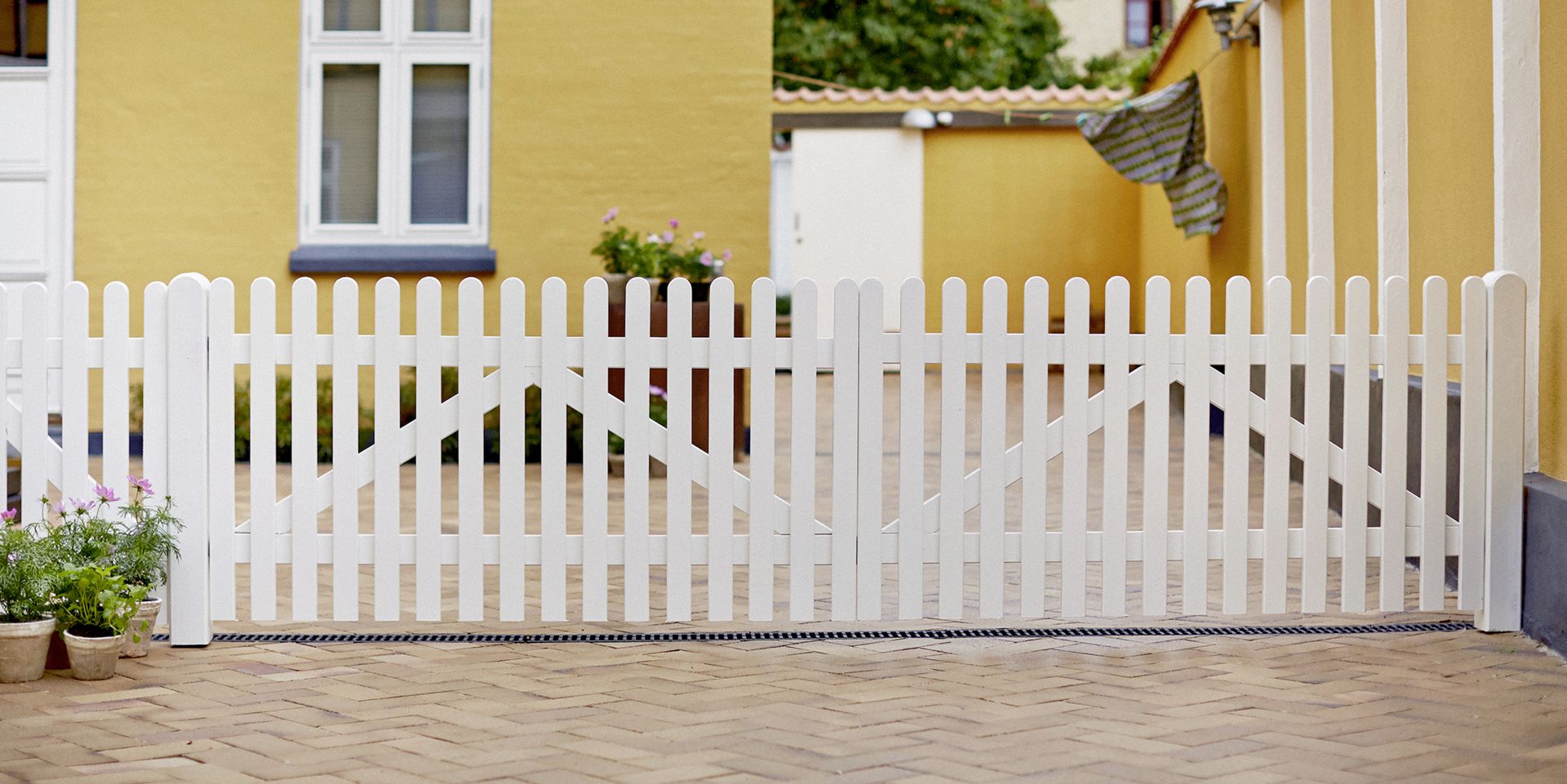 Plus Vorgartentor Retro 300 x 80 cm weiß
