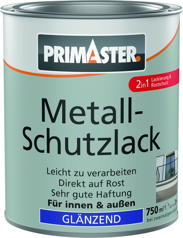 Primaster Metall-Schutzlack enzianblau hochglänzend 750 ml