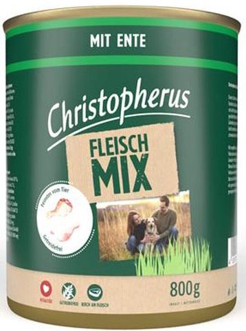 Christopherus Fleisch-Mix Hundenassfutter 800 g Ente