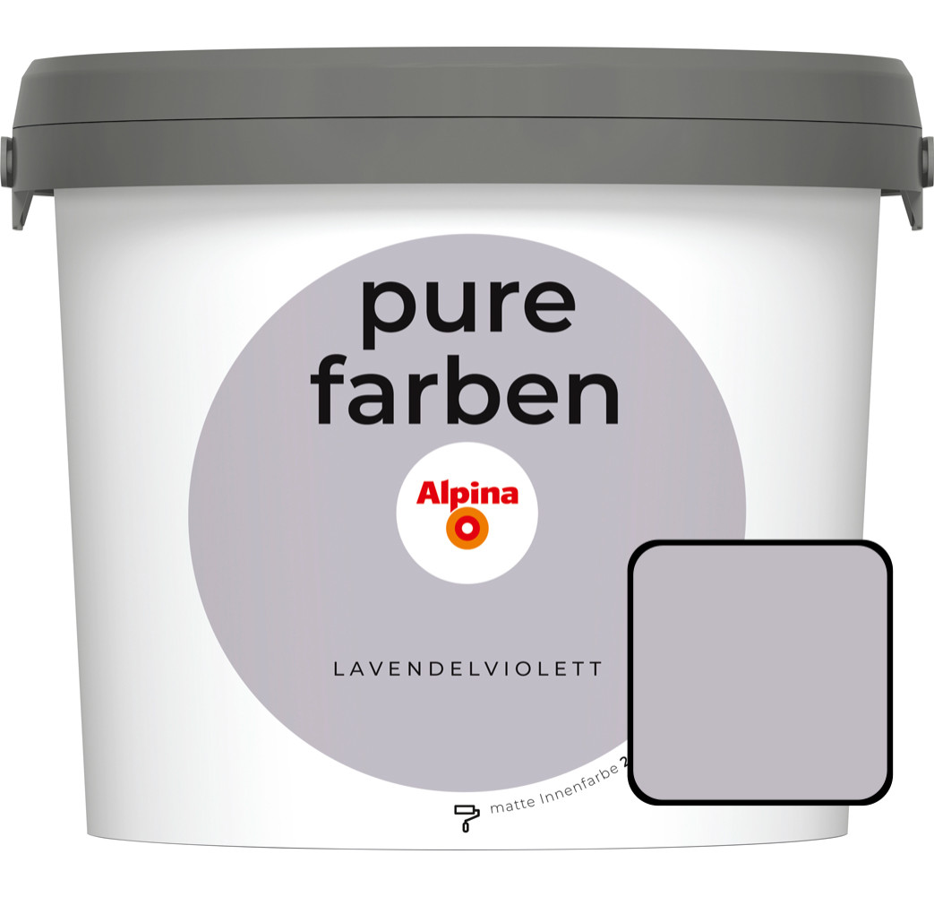 Alpina Pure Farben Wandfarbe lavendelviolett 2,5 L