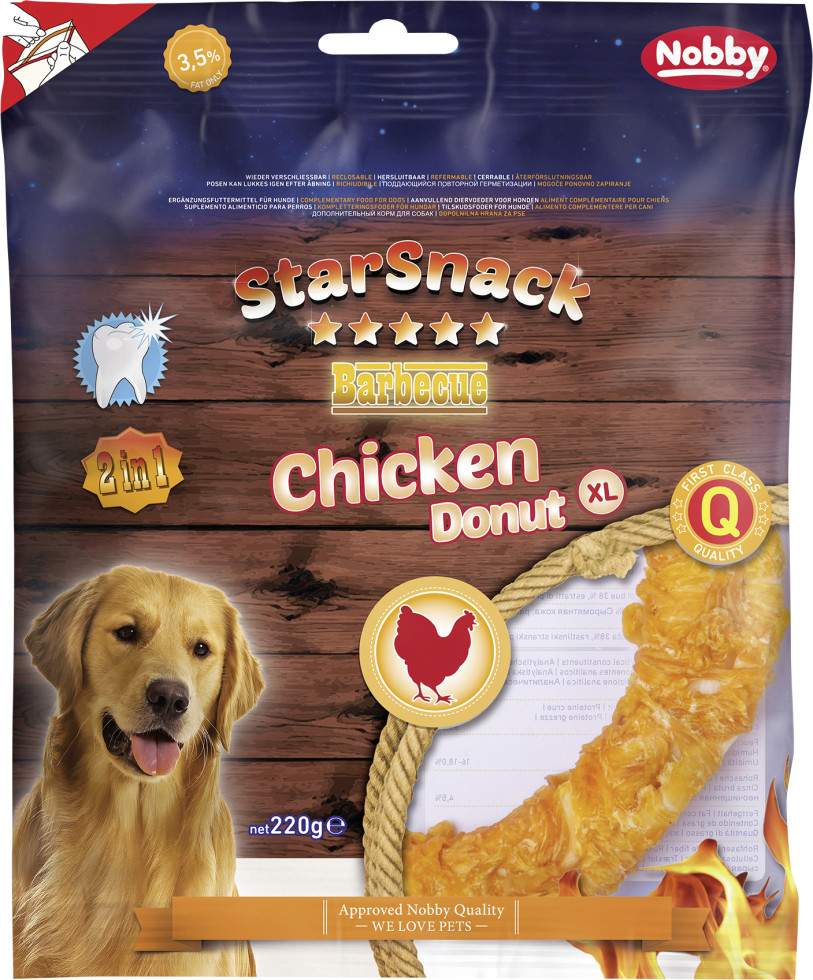 Nobby StarSnack Barbecue Chicken Donut XL ca. 20 cm, 220 g
