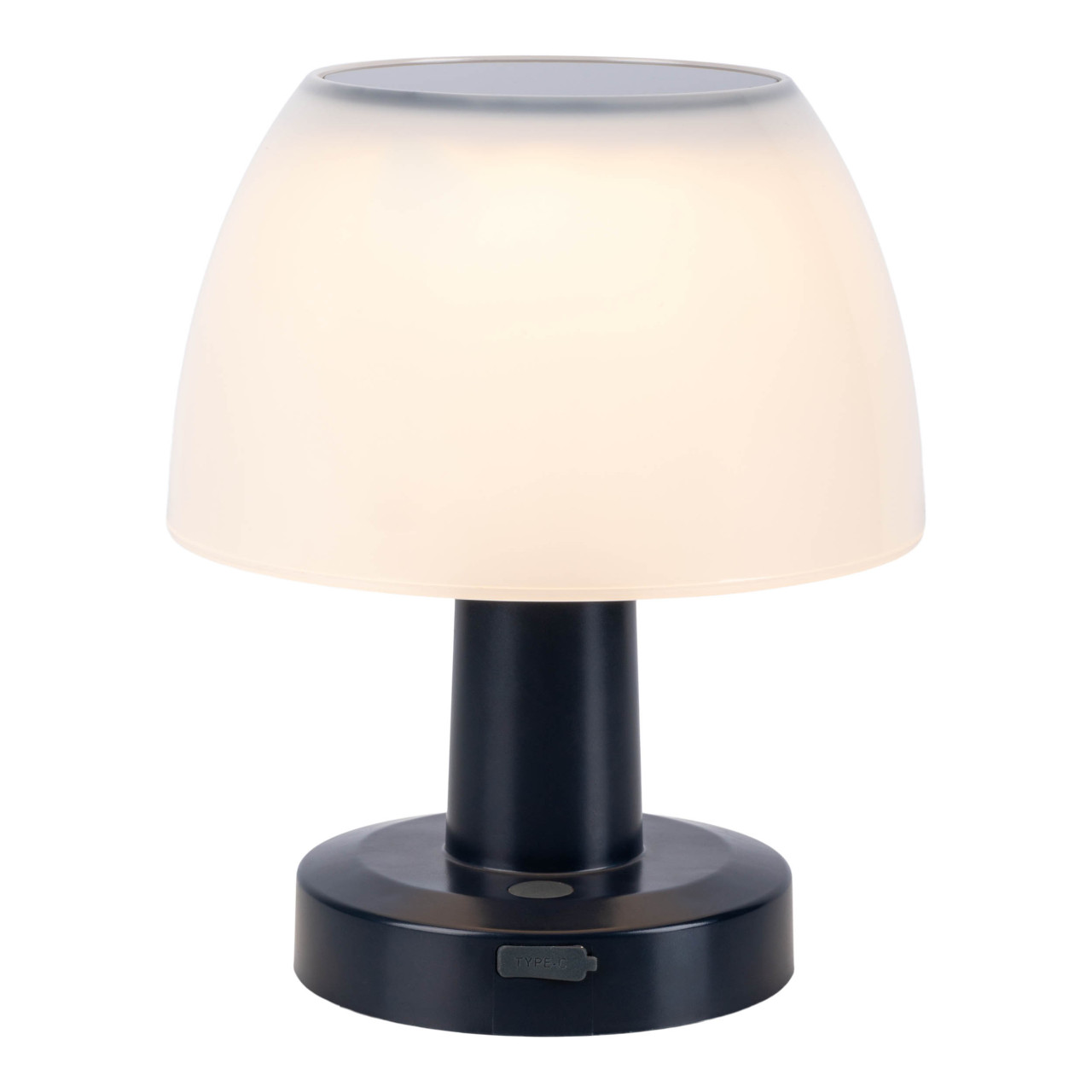 Light & More LED Solartischleuchte dimmbar schwarz