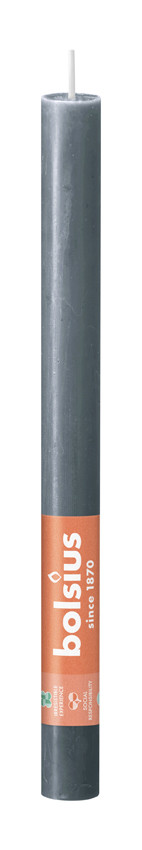 Bolsius Rustik Haushaltskerzen 270/23 mm Schieferblau