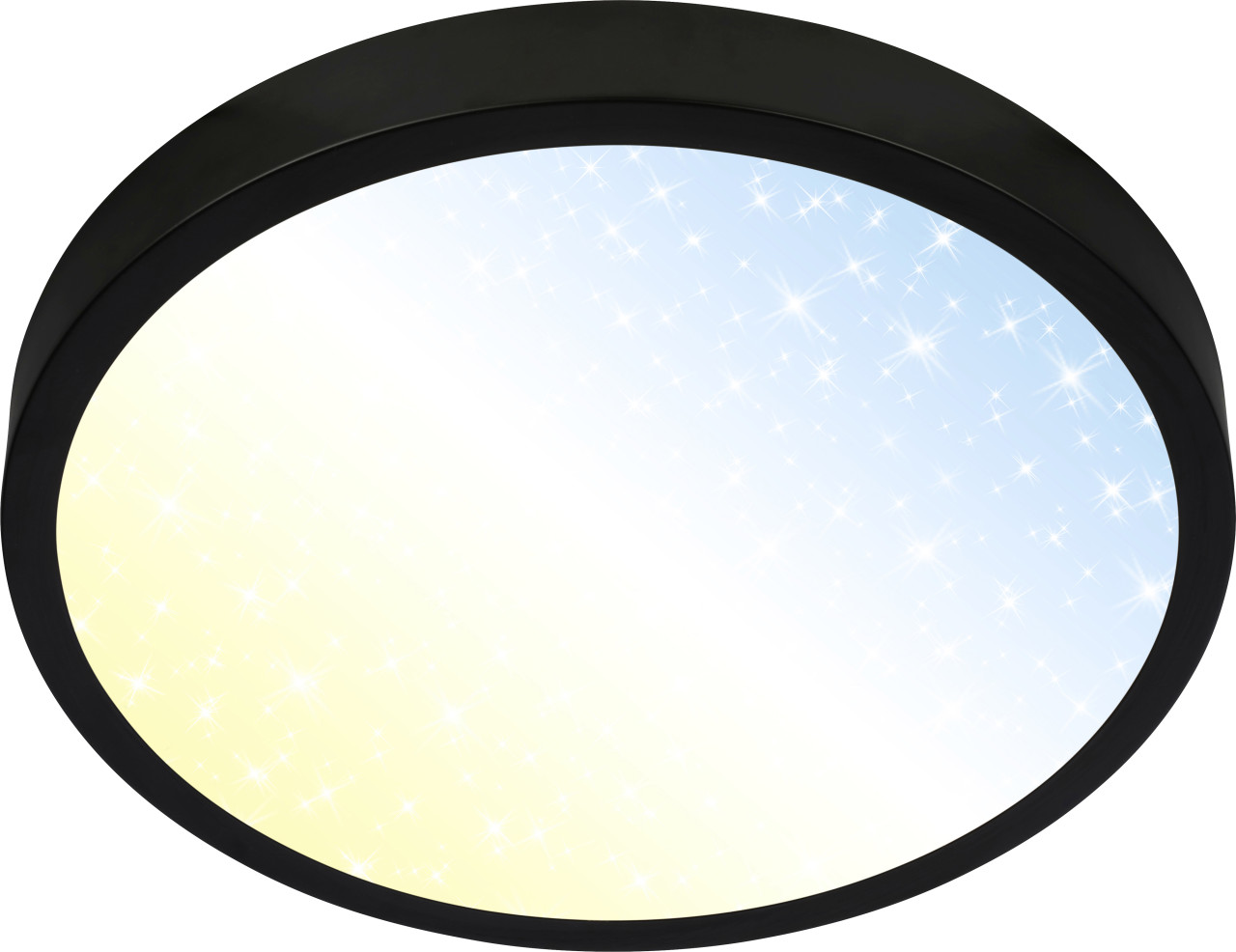 Briloner LED Panel Slim Ø 29,3 cm, schwarz, utraflach CCT