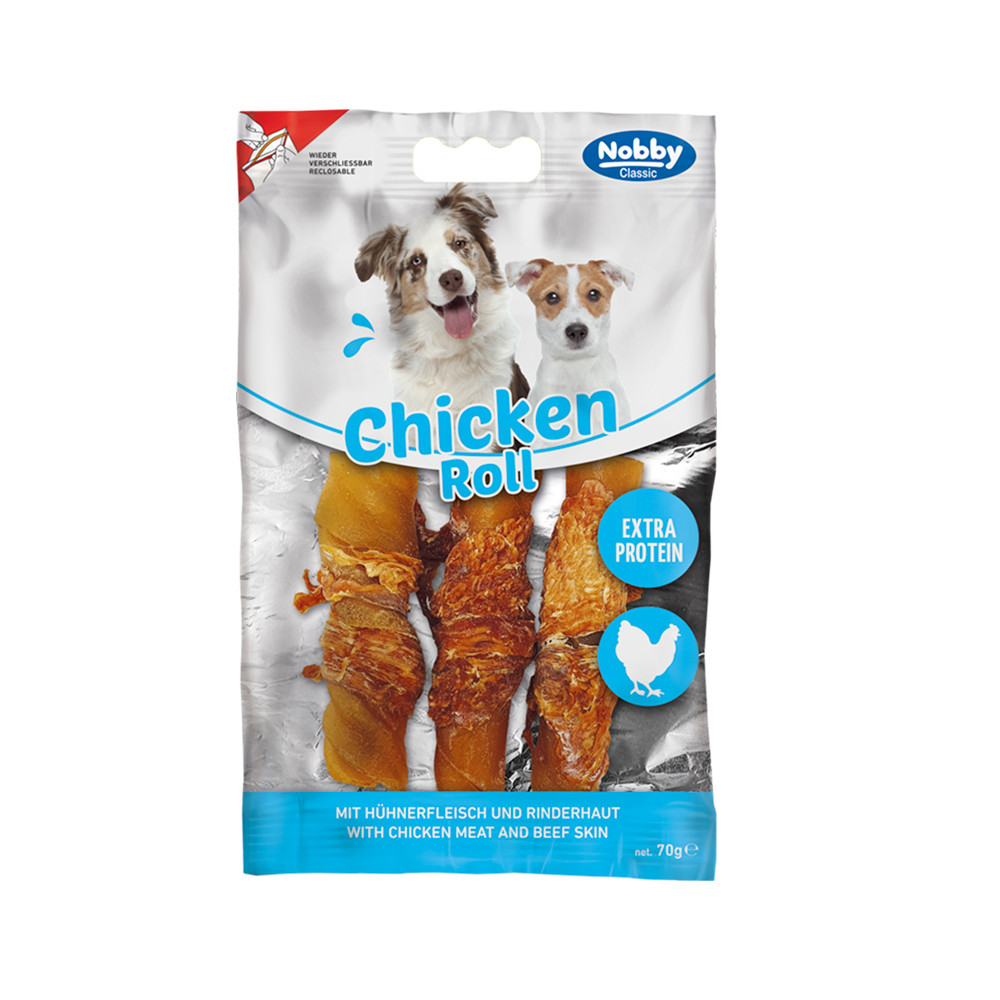 Nobby Hundesnack Adult Kauknochen StarSnack 70 g BBQ Chicken Roll