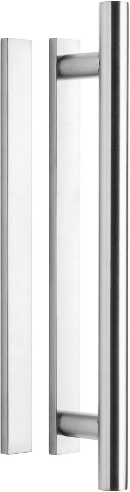 Ambiente Türgriff Glastür Stange gerundet Edelstahl gebürstet