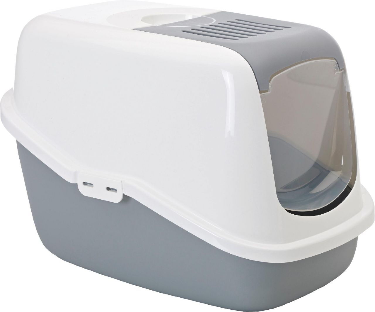 Nobby Katzentoilette Nestor grau mit Tür und Filter 56 x 39 x 38,5 cm