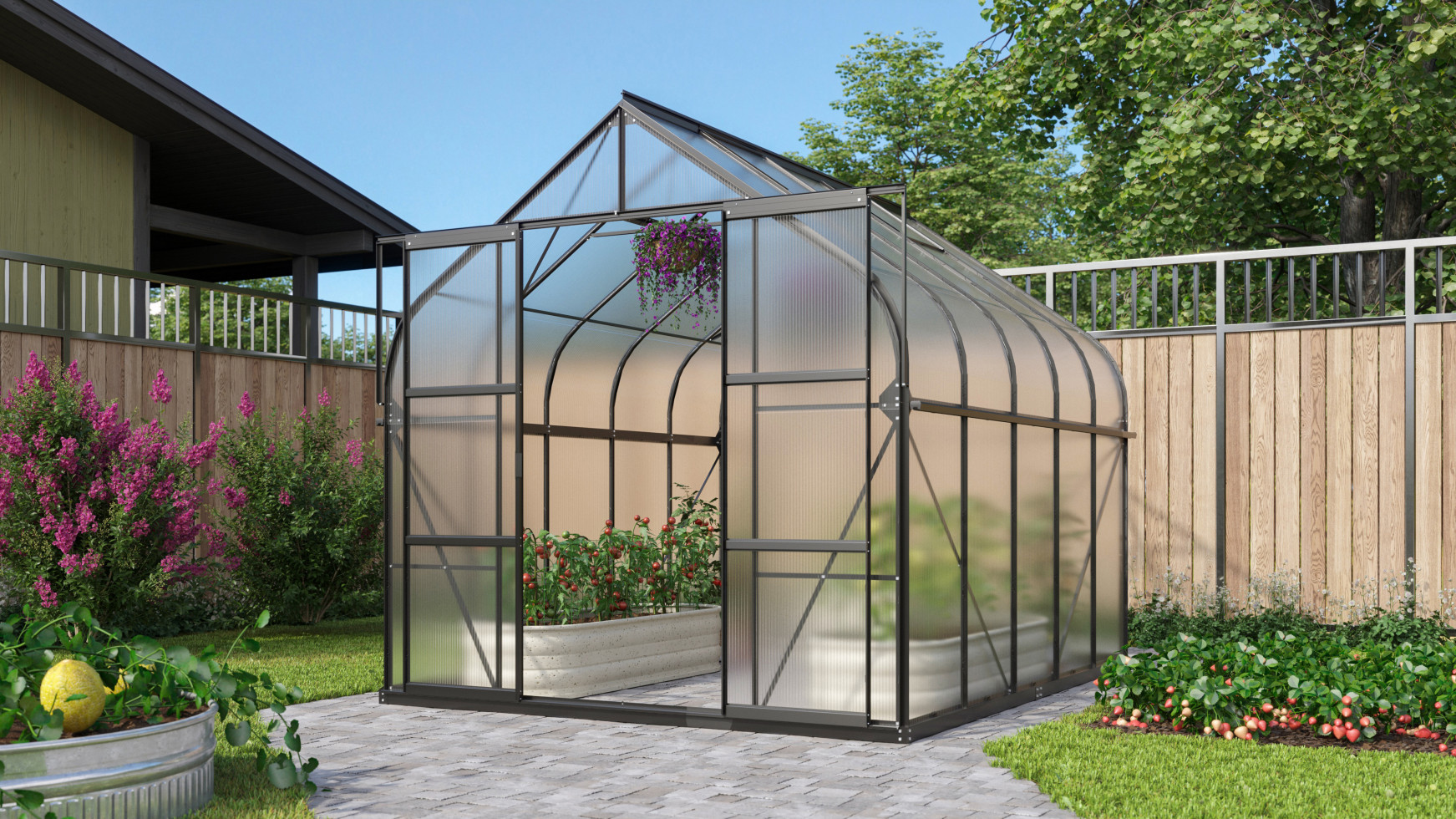 Vitavia Gewächshaus Dione 8300 schwarz 2,64 x 3,21 x 2,55 m