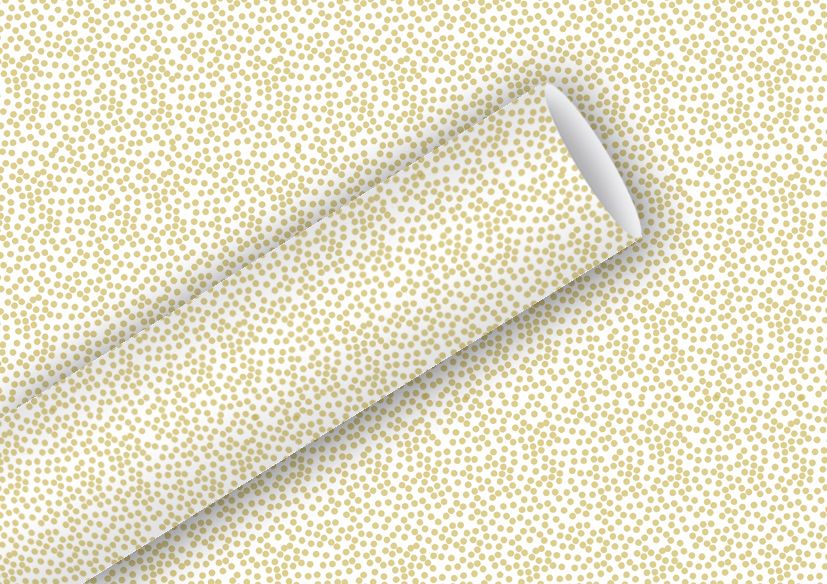 Braun & Company Geschenkpapier Kollektion Alu Minidots gold 1,5 m x 70 cm