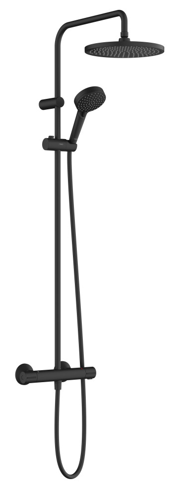Hansgrohe Duschsystem mit Thermostat Vernis Blend schwarz matt