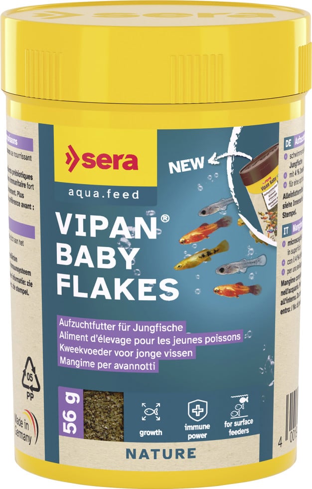 Sera Fischfutter zur Aufzucht Vipan Baby Flakes 100 ml