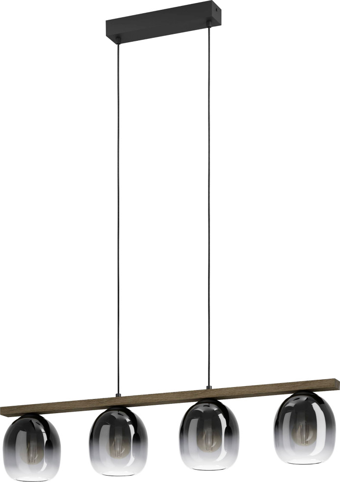 Eglo Hängeleuchte Ariscani schwarz-grau 88 x 14,5 cm