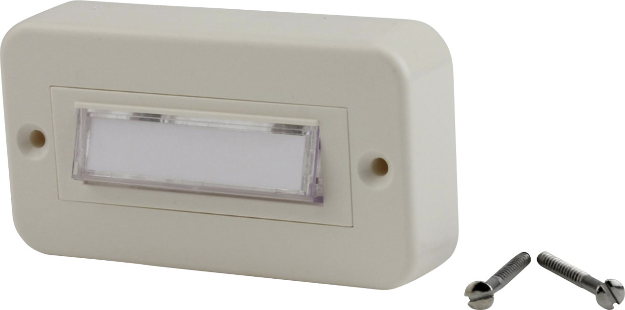 FRIEDLAND Klingel-Taster 1-fach Aufputz eckig mit Namensschild weiß