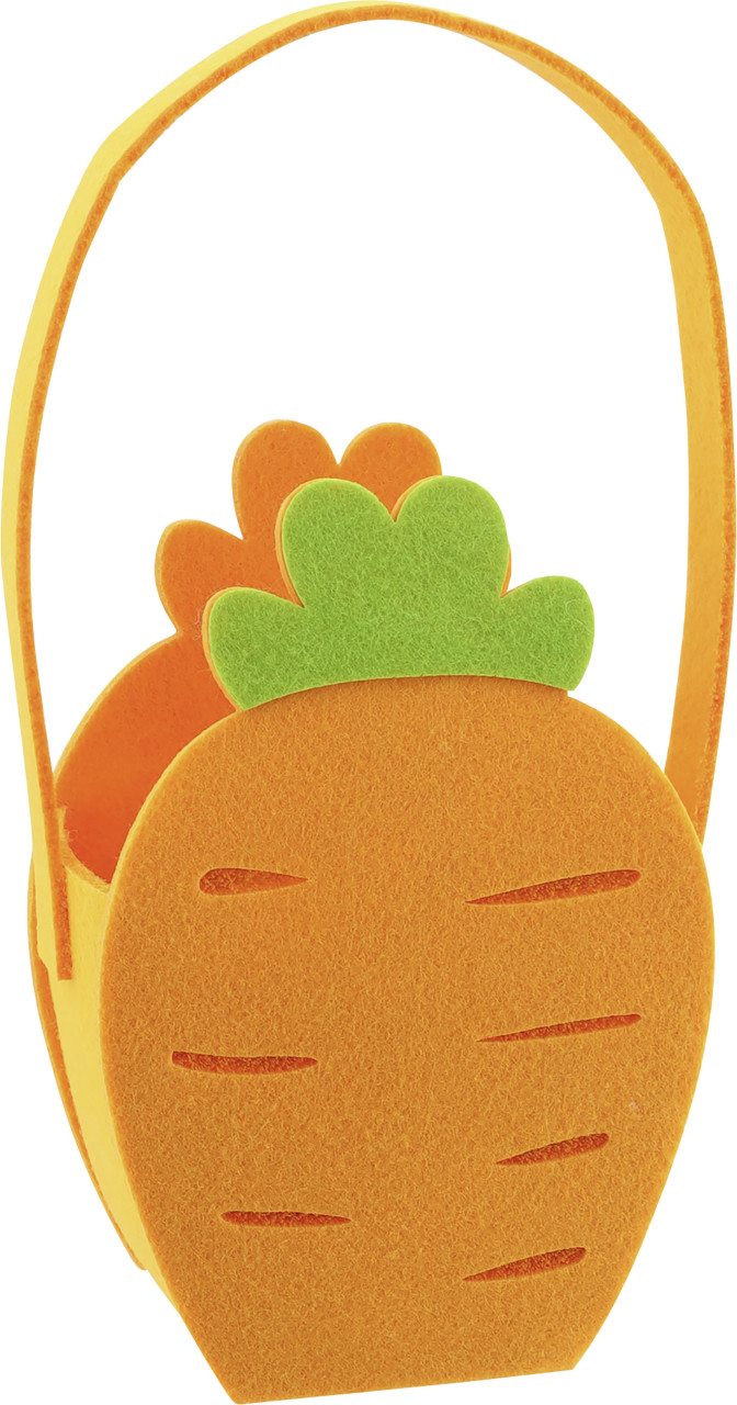 Osterdeko Tasche Karottenoptik Filz 12 x 257 cm orange