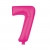 Folienballon Zahl 7 neon pink 85 cm