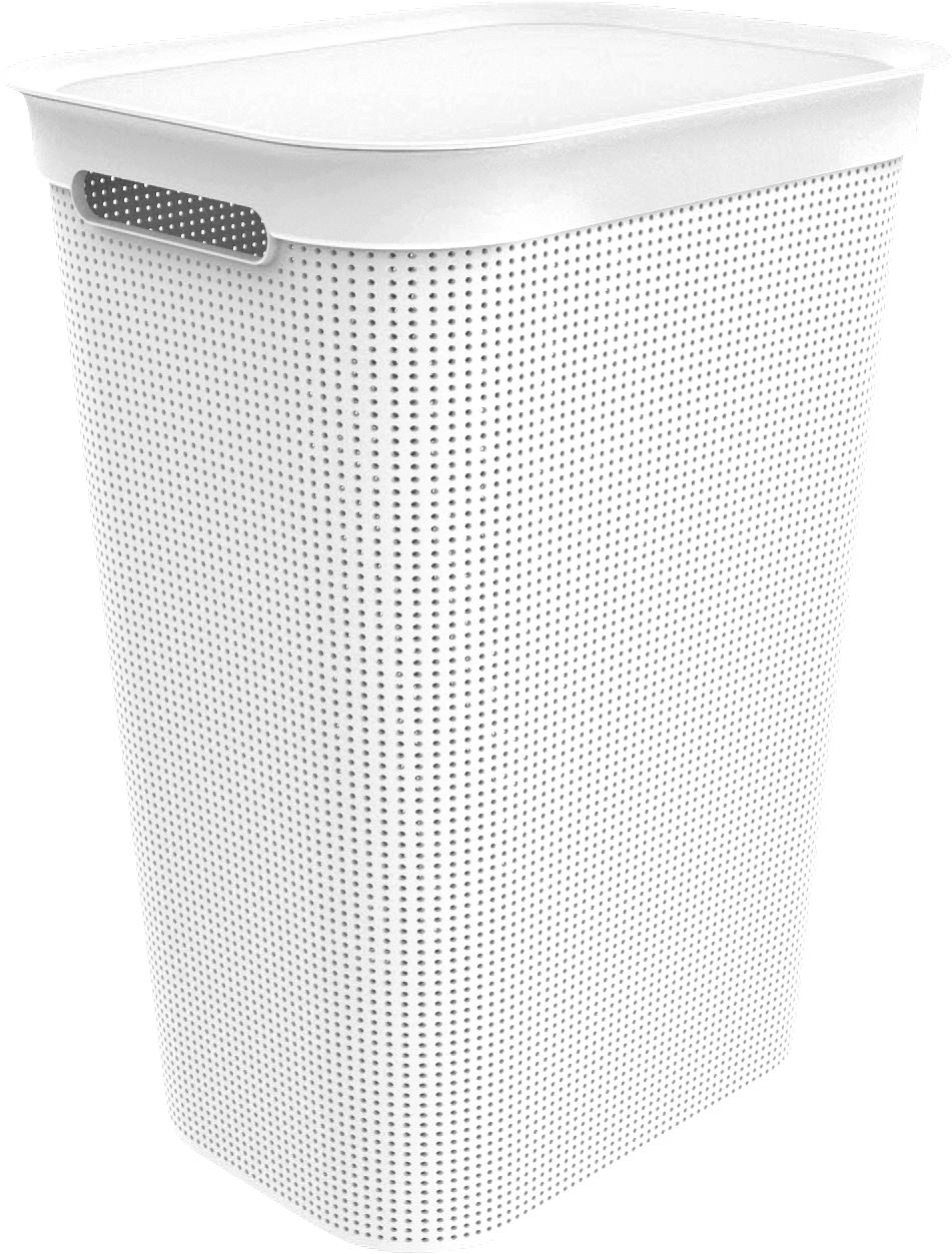 Rotho Wäschesammler Brisen, 50 l mistletoe weiss