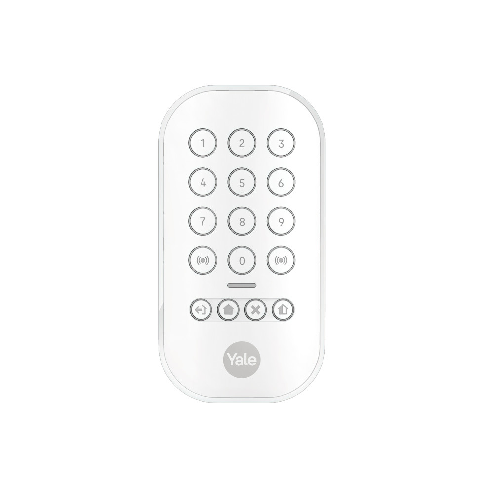 Yale Tastenfeld Smart Alarm Innen kabellos zur Alarmschaltung weiß