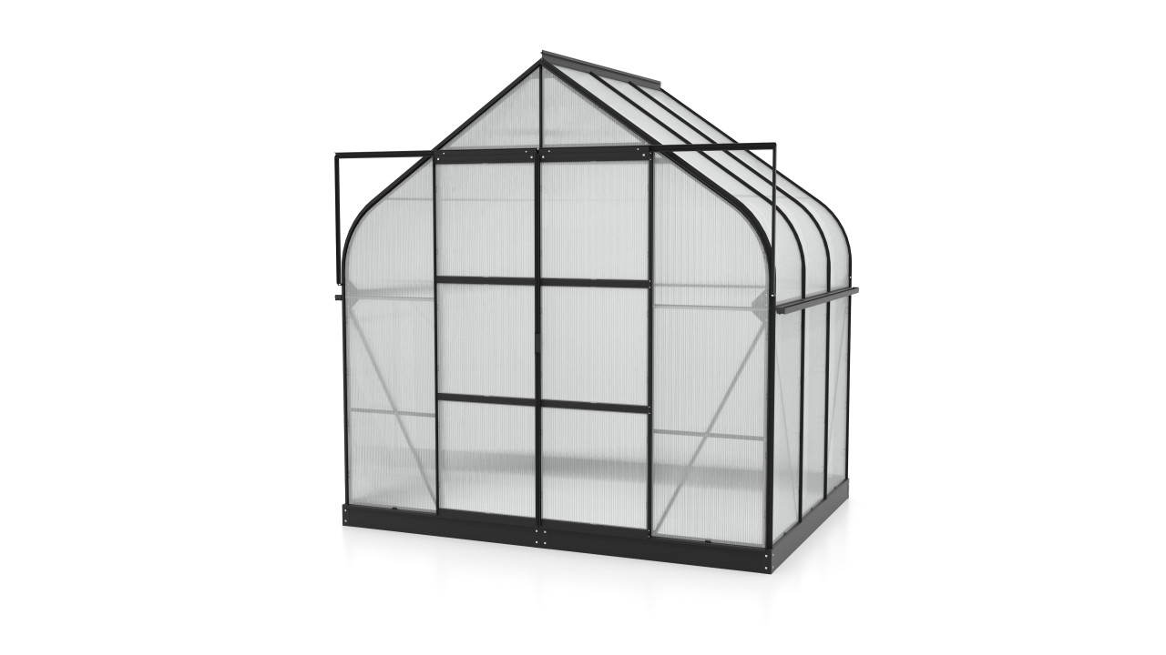 Vitavia Gewächshaus-Set-Set Dione 5000 HKP 4 mm schwarz 254 x 192 cm