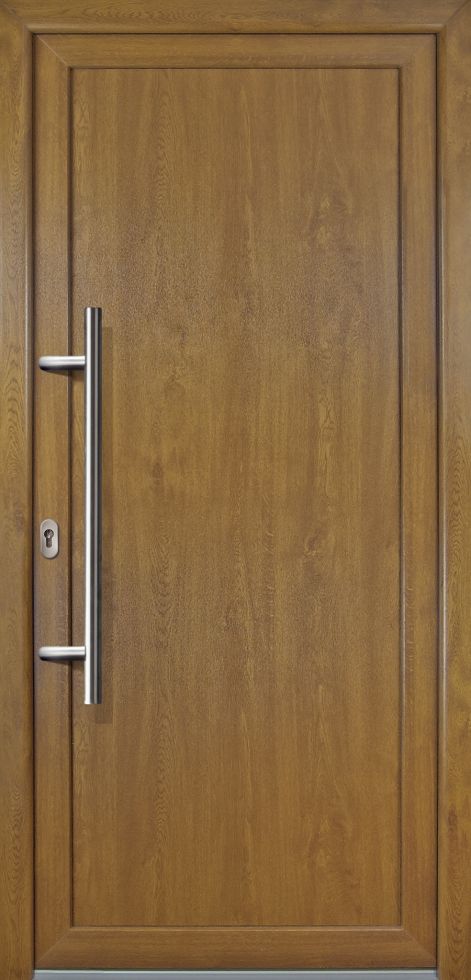 Meeth Haustür Signum PVC Exclusiv PVC Modell 01 88 x 200 cm, DIN links, Golden Oak