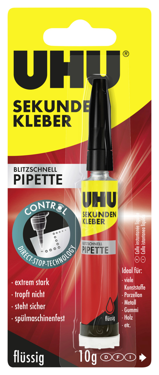 UHU Sekundenkleber blitzschnell Pipette Control 10 g