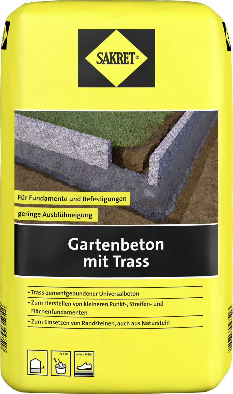 SAKRET Gartenbeton mit Trass 30 kg Sack